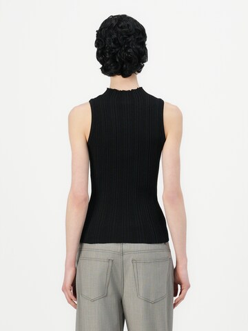 HUGO Stricktop 'Sarepilk' in Schwarz