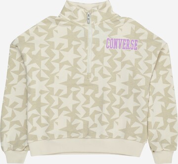 Sweat-shirt CONVERSE en beige : devant