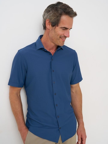 R2 Amsterdam Regular fit Overhemd in Blauw