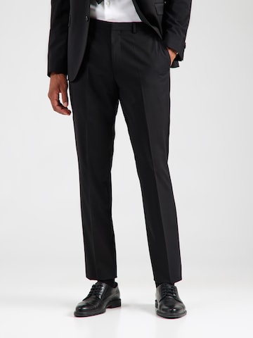 regular Pantaloni con piega frontale 'Hesten253X-MH' di HUGO in nero: frontale