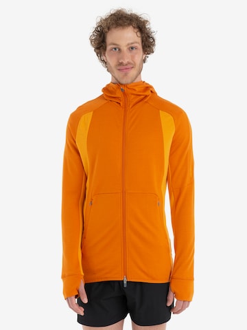 ICEBREAKER Športna majica 'Quantum ZoneKnit' | oranžna barva: sprednja stran