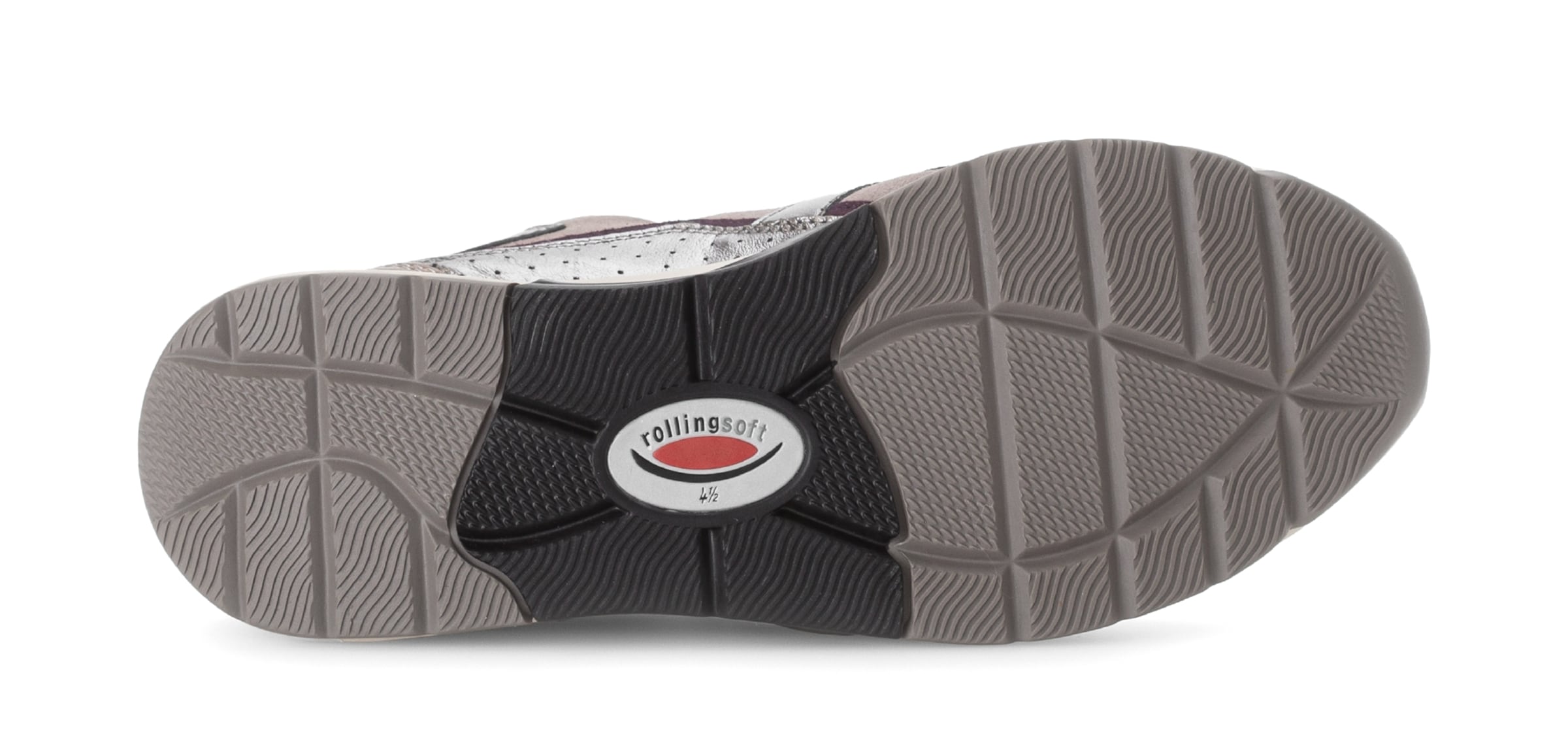 Gabor Rollingsoft Sneaker in Grau: Vorderseite