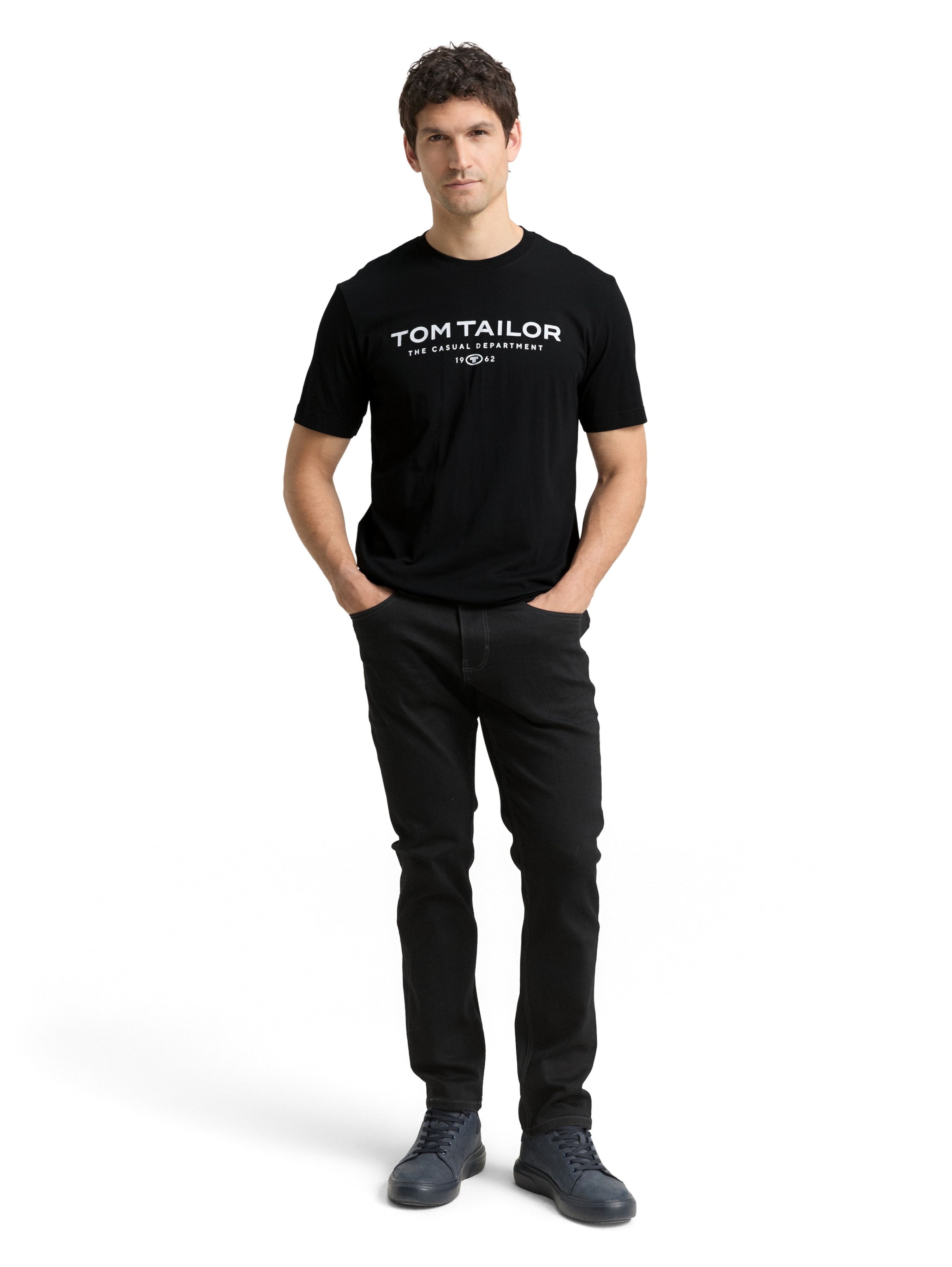 TOM TAILOR Shirt in Zwart