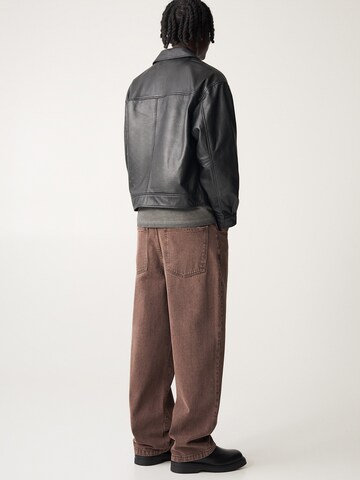 Wide Leg Jean Pull&Bear en rouge