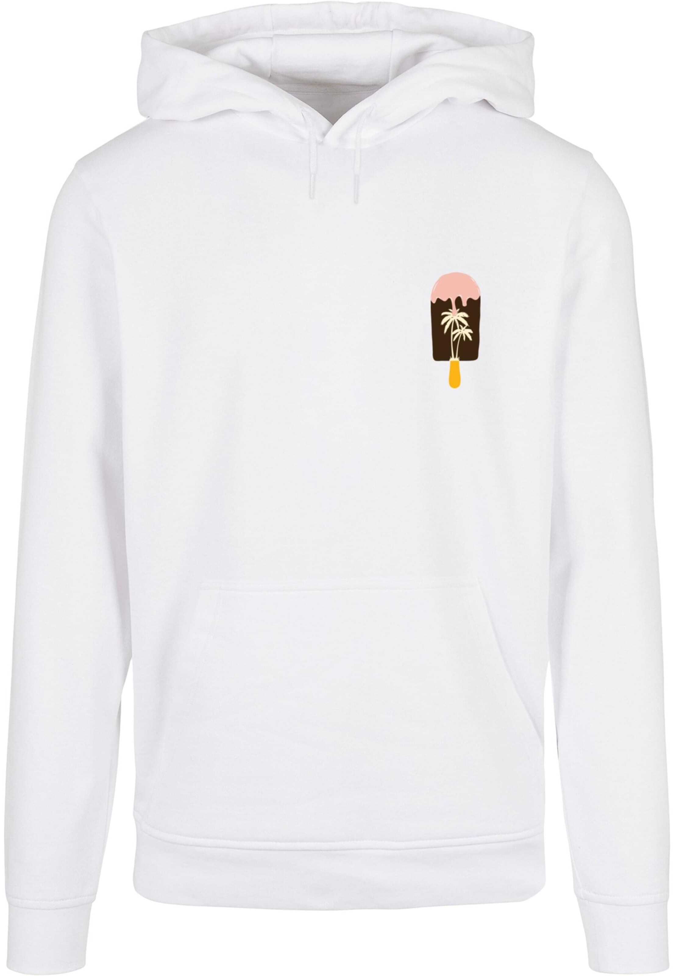 Sweat-shirt 'Summer - Icecream' Merchcode en blanc : devant