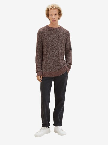 TOM TAILOR DENIM Pullover in Braun