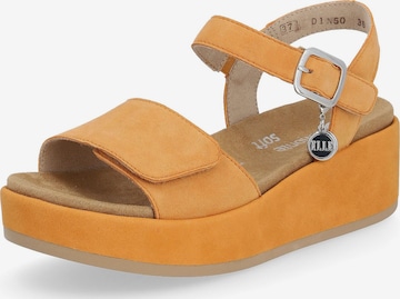 REMONTE Strap Sandals in Orange: front