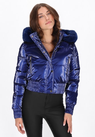 Veste d’hiver faina en bleu : devant