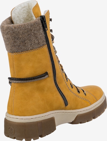 Rieker Lace-Up Ankle Boots in Yellow