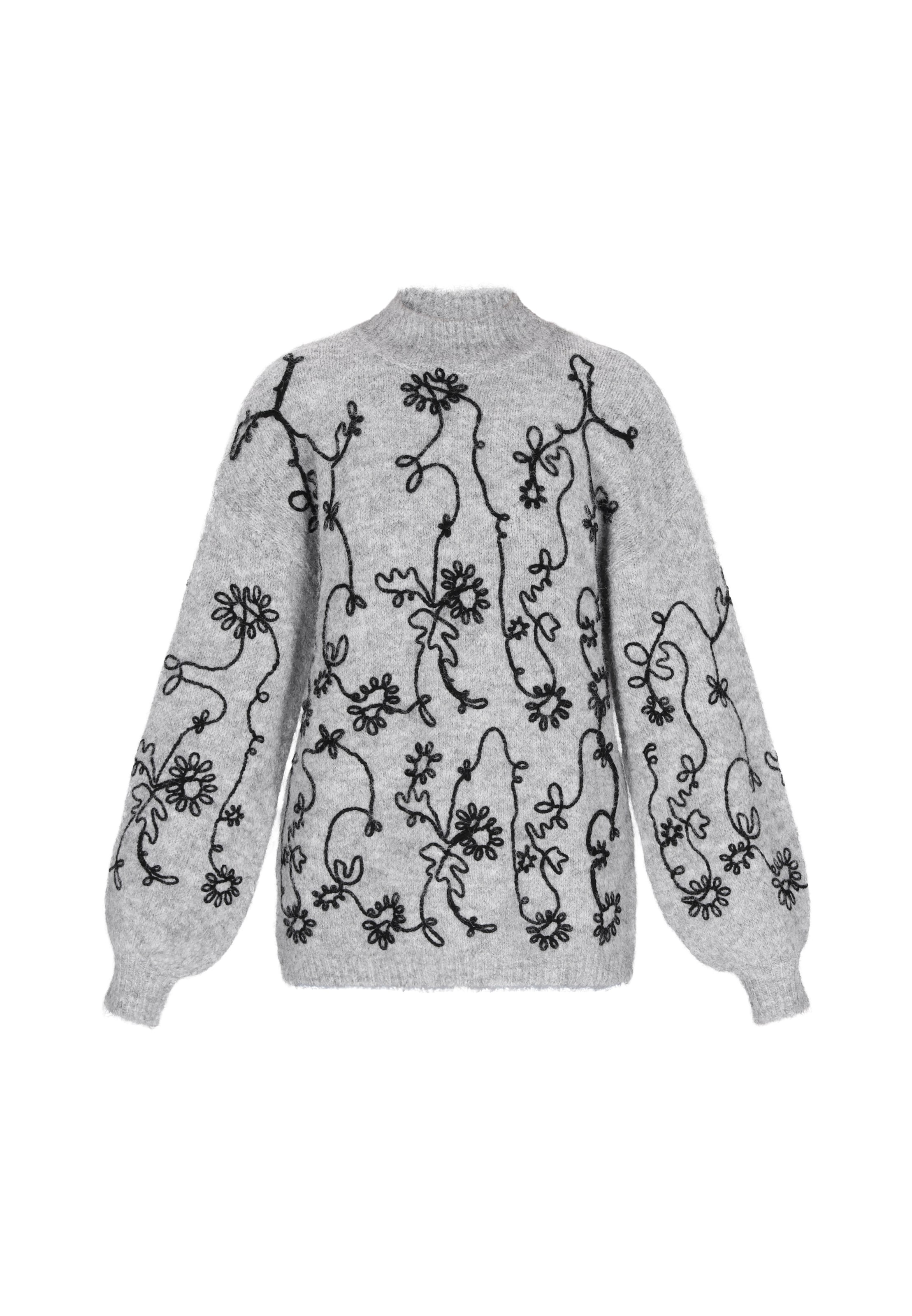 usha FESTIVAL Υπερμέγεθες πουλόβερ σε γκρι: μπροστά