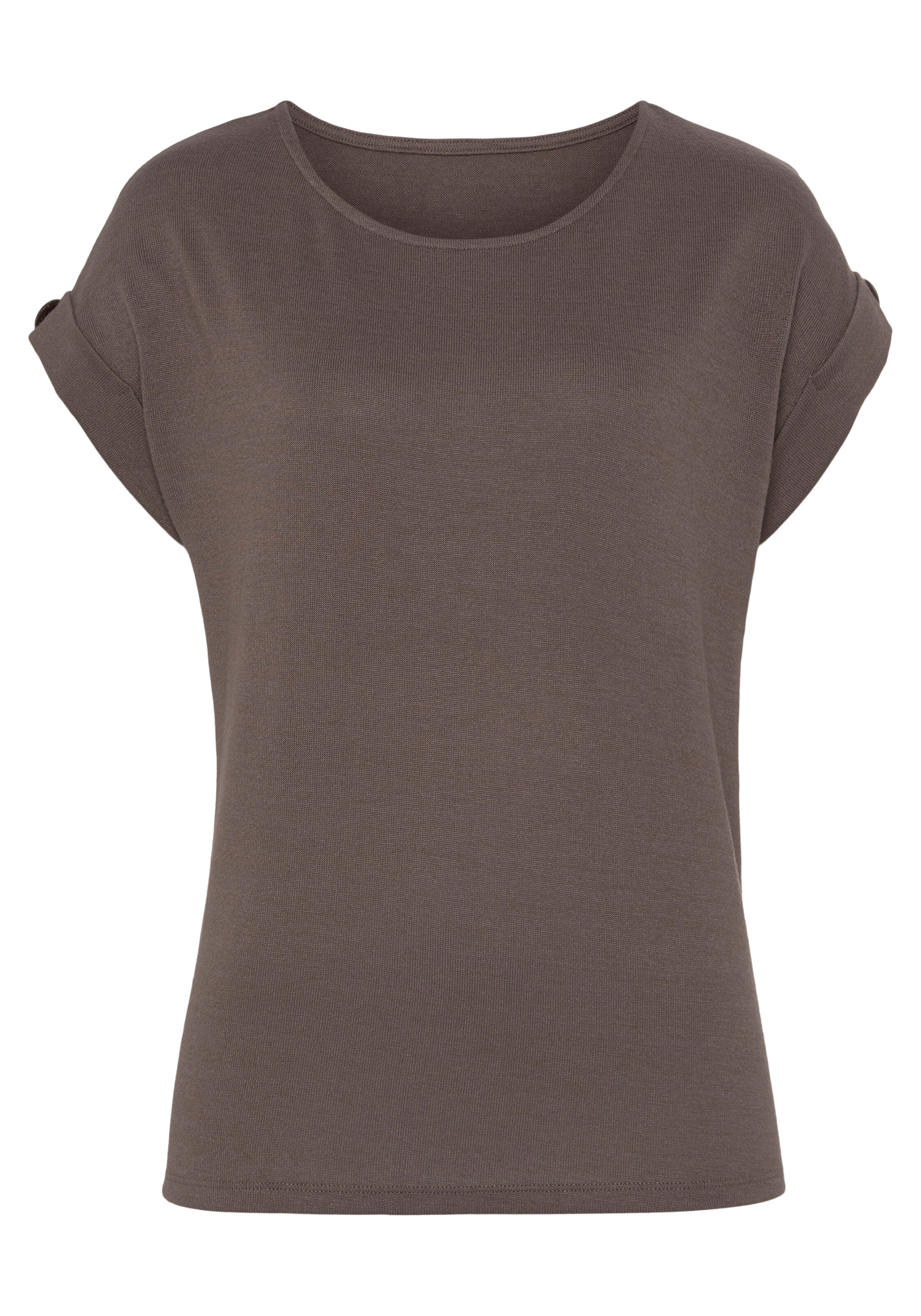 LASCANA Shirt in Brown: front