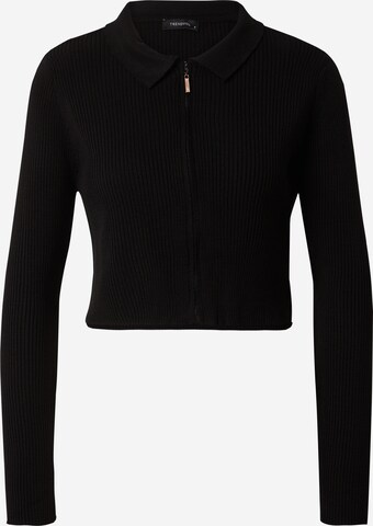 Trendyol Knit Cardigan in Black: front