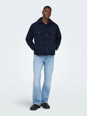 Only & Sons Átmeneti dzseki 'ONSDAVID' - kék