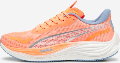 Bėgimo batai 'Velocity Nitro 3' iš PUMA, spalva – dangaus žydra / pilka / koralų splava / neoninė oranžinė, Prekių apžvalga