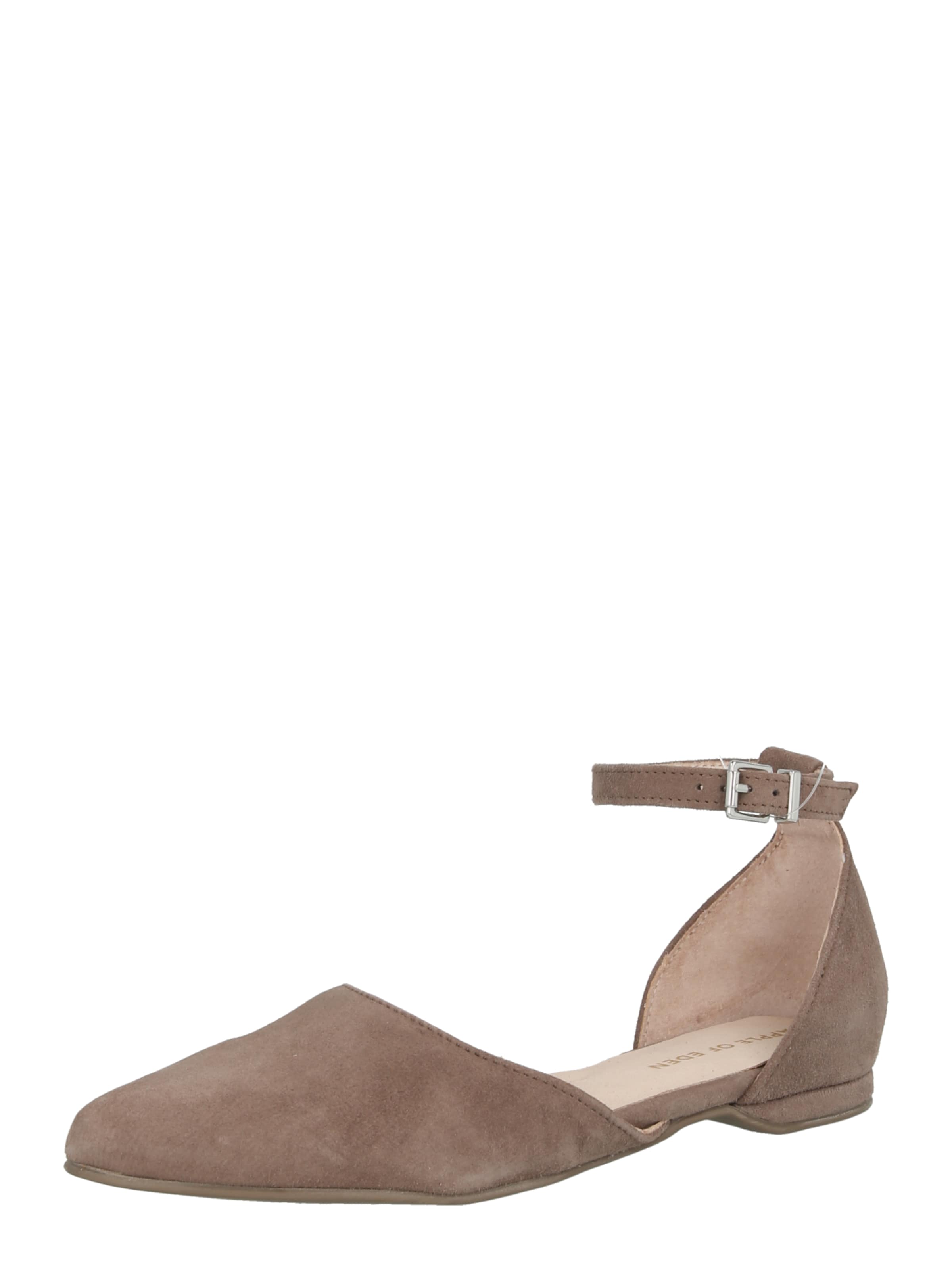 Apple of Eden Ballet Flats with Strap 'BRUNA 48' in Beige: front