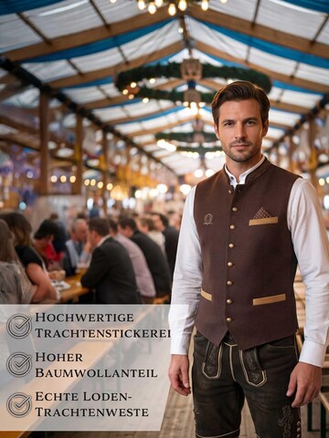 Steigenhöfer Traditional Vest 'Gustav' in Brown