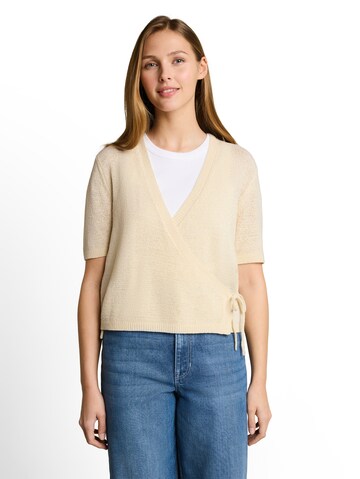 TOM TAILOR DENIM Strickjacke in Beige: Vorderseite