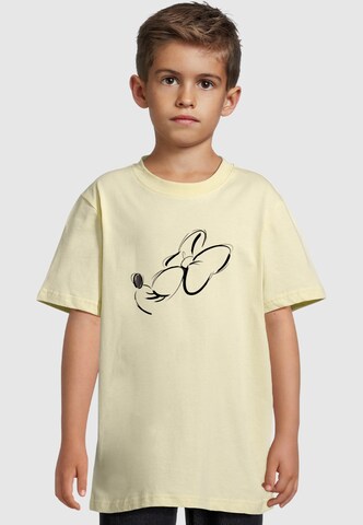 ABSOLUTE CULT T-Shirt 'Minnie Mouse - Nose Up' in Gelb: Vorderseite