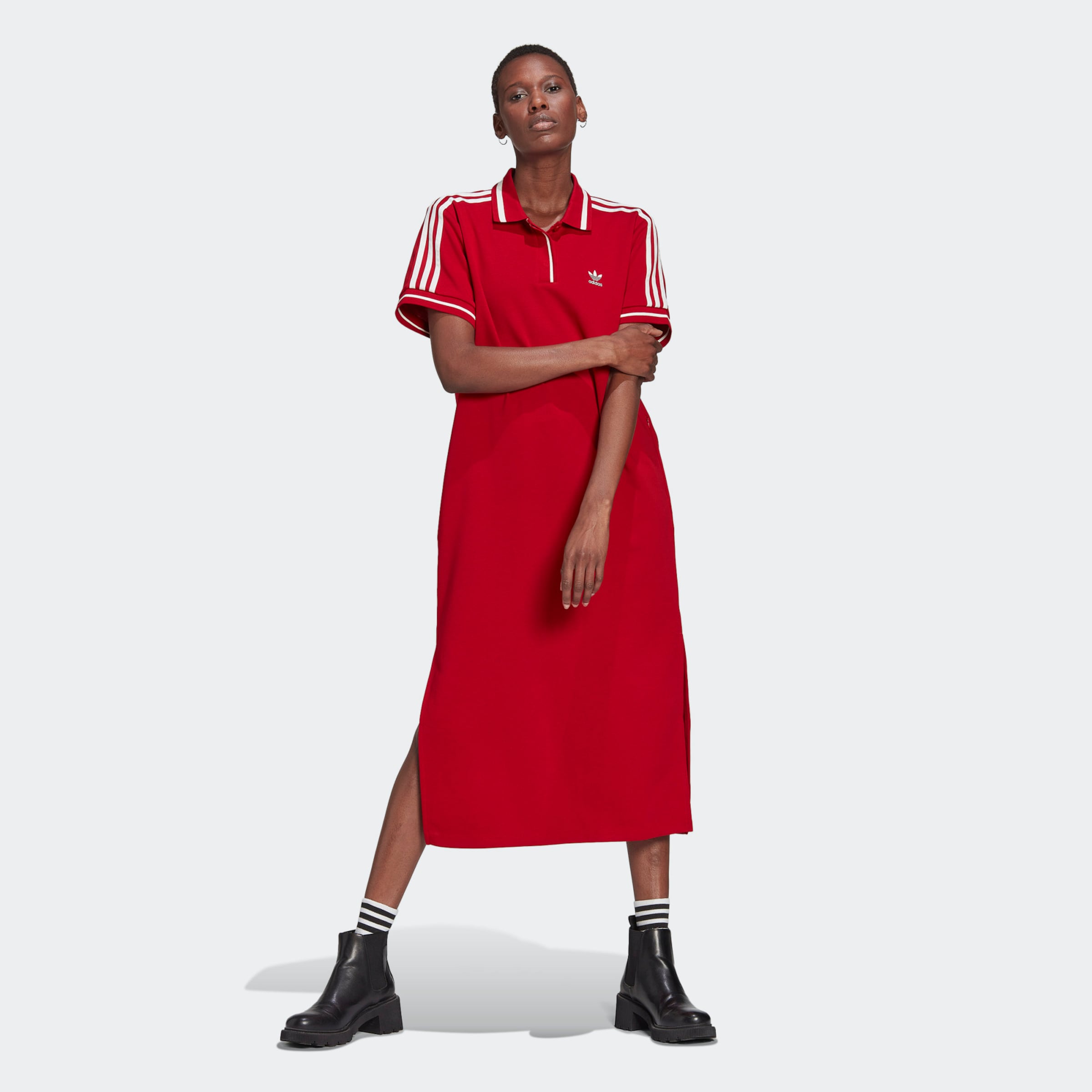 ADIDAS ORIGINALS Dress Thebe Magugu Reg in Red ABOUT YOU