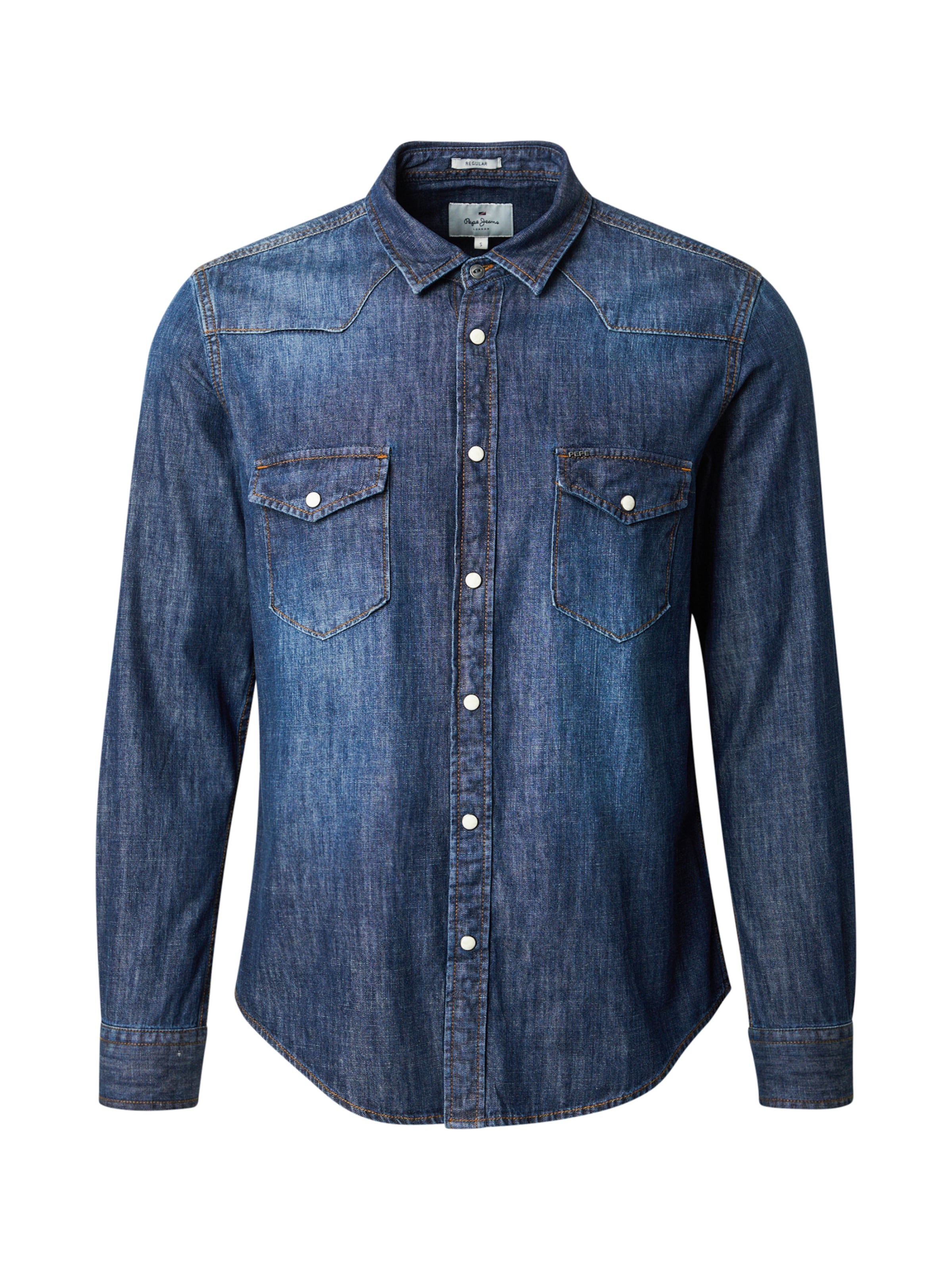 Coupe regular Chemise 'HANCK' Pepe Jeans en bleu : devant