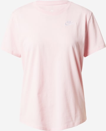 Nike Sportswear Majica 'Club Essential' | roza barva: sprednja stran