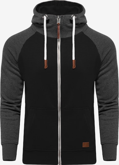 behype Sweatjacke 'HENRAY' in schwarz, Produktansicht