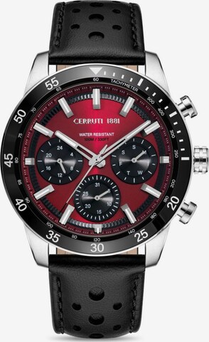 Montre à affichage analogique 'Turchino' CERRUTI 1881 en rouge : devant