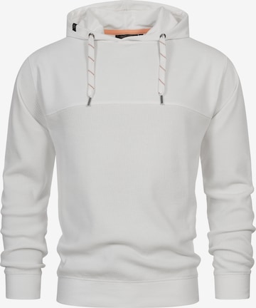 INDICODE JEANS Sweatshirt 'Tommaso' in White: front
