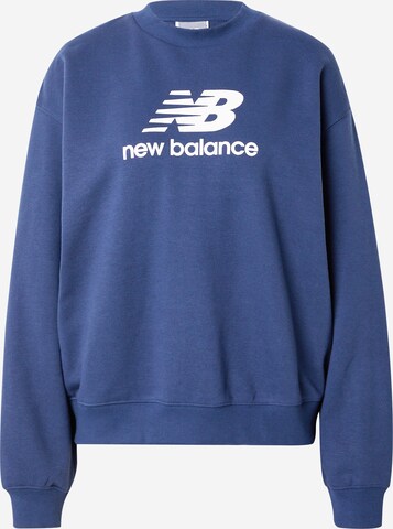 new balanceSweater majica 'Essentials' - plava boja: prednji dio