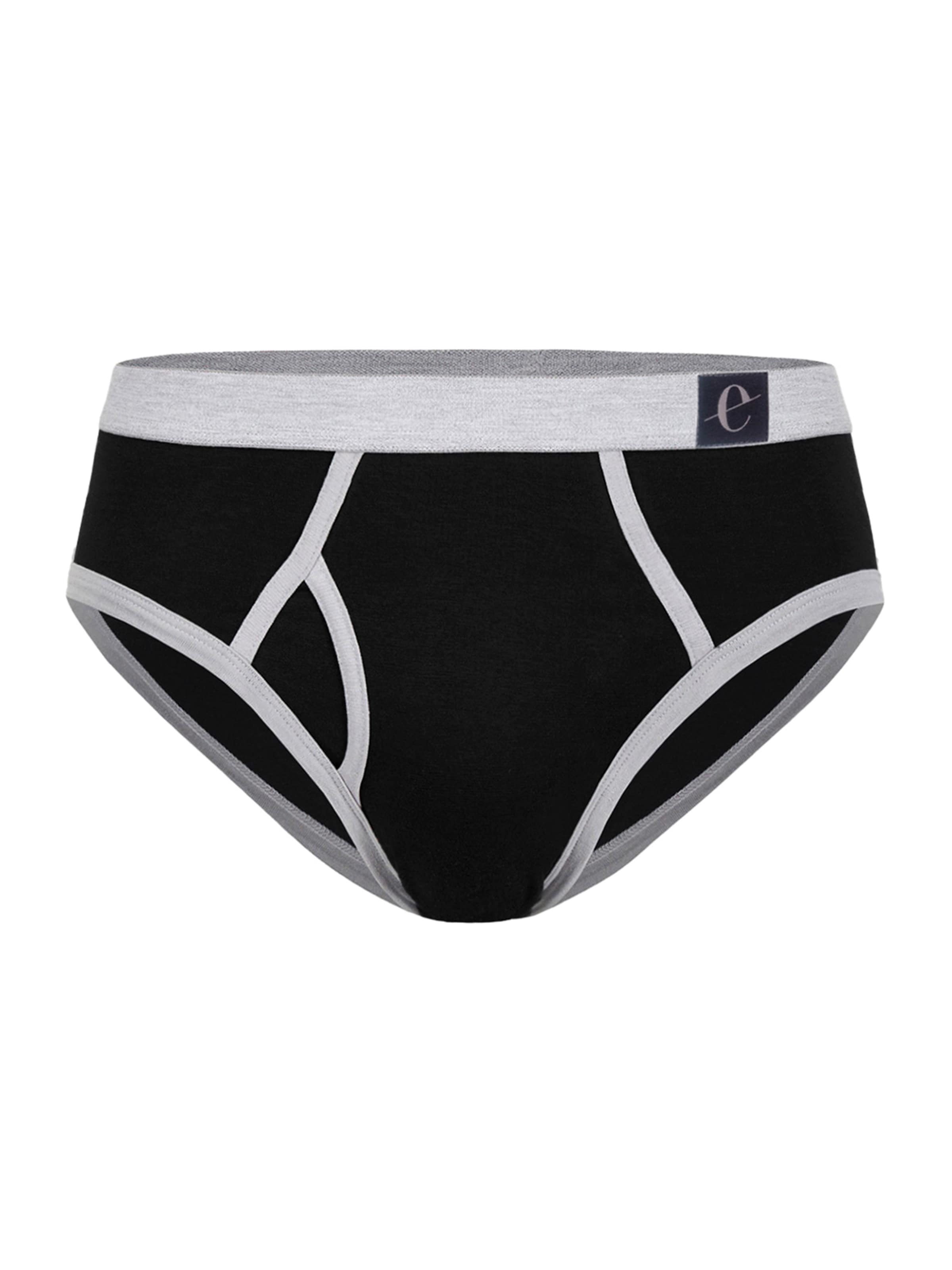Erlich Textil - Cueca 'Theo' em preto: frente