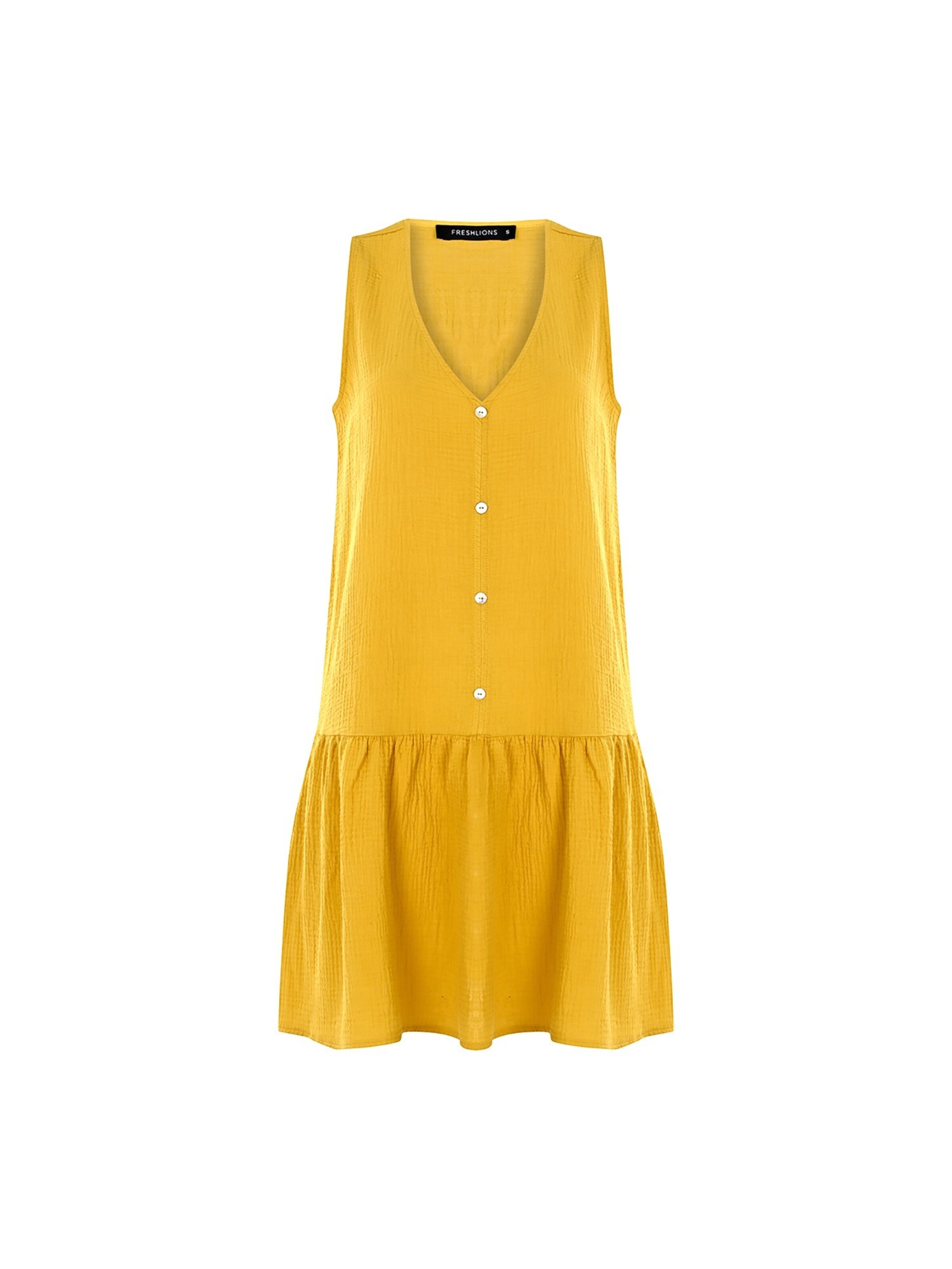 FRESHLIONS Kleid 'Penelope' in Gelb: Vorderseite