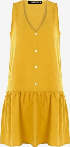 FRESHLIONS Kleid 'Penelope' in Gelb: Vorderseite