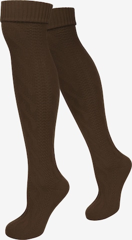 normani - Calcetines tradicionales en marrón: frente
