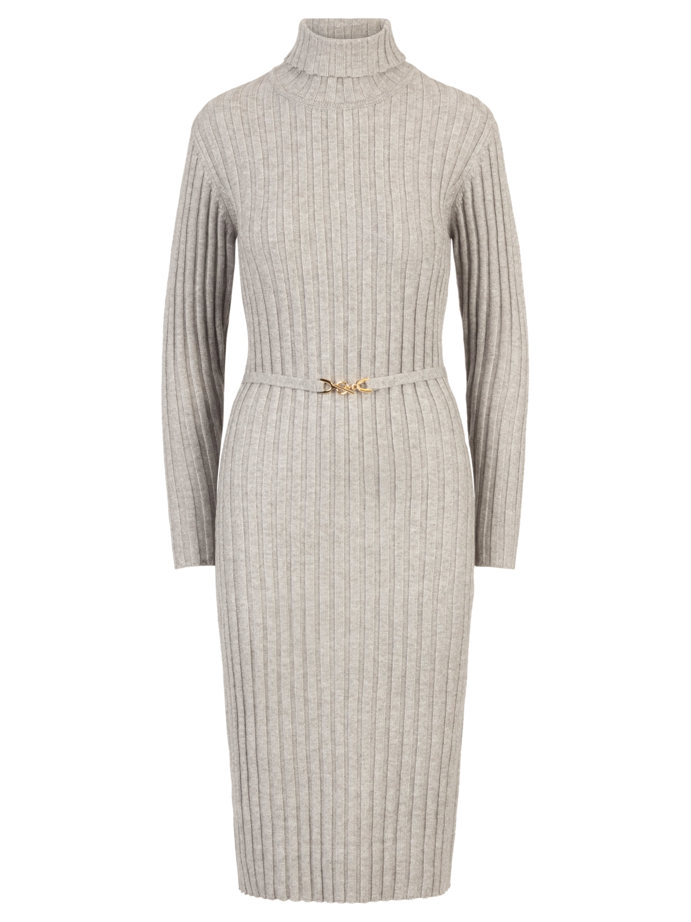 APART Knitted dress in Grey: front