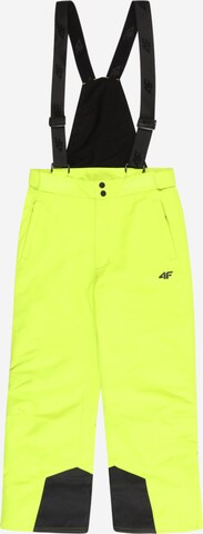 4F Regular Workout Pants in Yellow: front