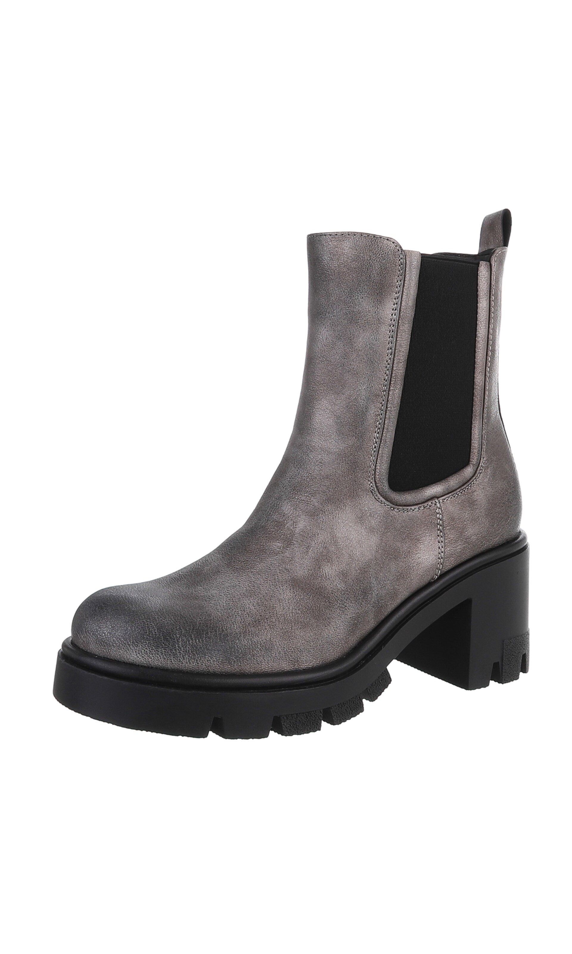 Ital-Design Ankle Boots in Grey: front