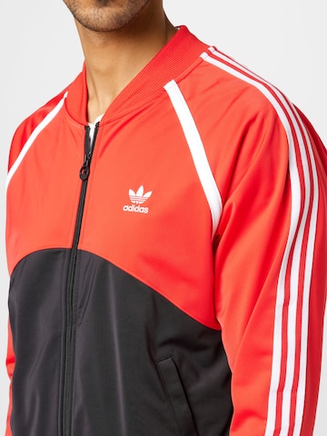 Veste mi-saison 'Sst Blocked' ADIDAS ORIGINALS en rouge