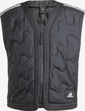 ADIDAS SPORTSWEAR Sportbodywarmer 'Nuganic Light' in Zwart: voorkant