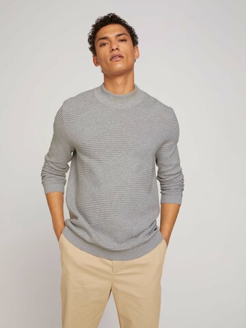 TOM TAILOR DENIM Pullover in Grau