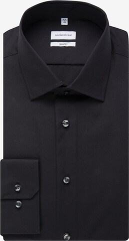 SEIDENSTICKER Slim fit Business Shirt in Black