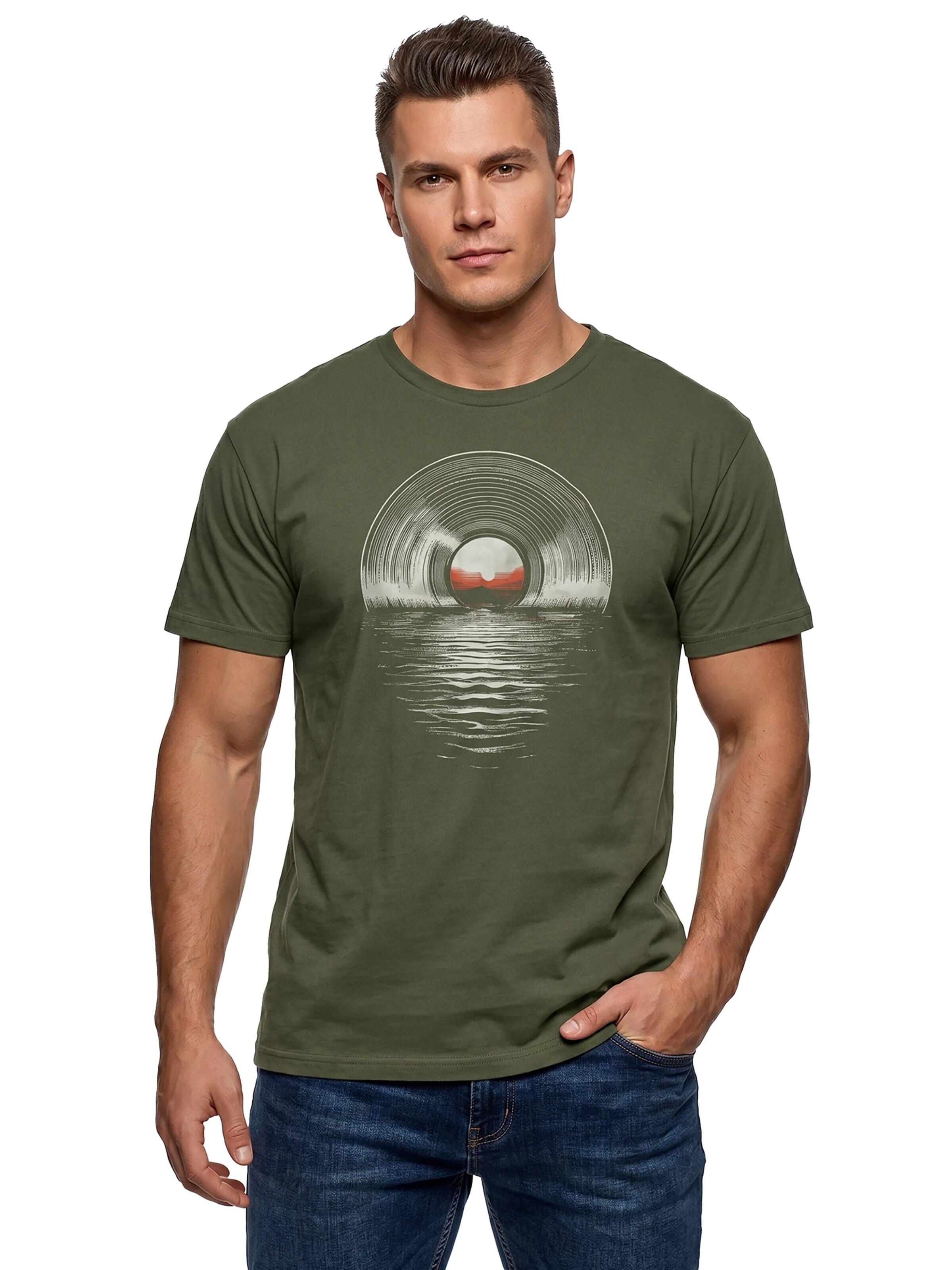 MAKAYA Shirt 'Sea Record' in Green