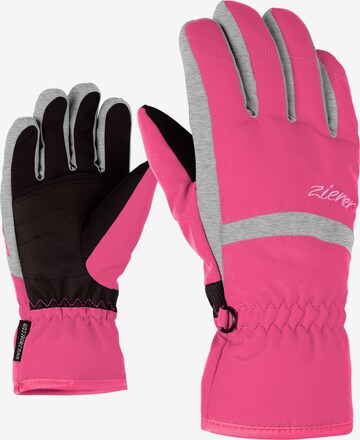 ZIENER Athletic Gloves 'Lejano' in Pink: front