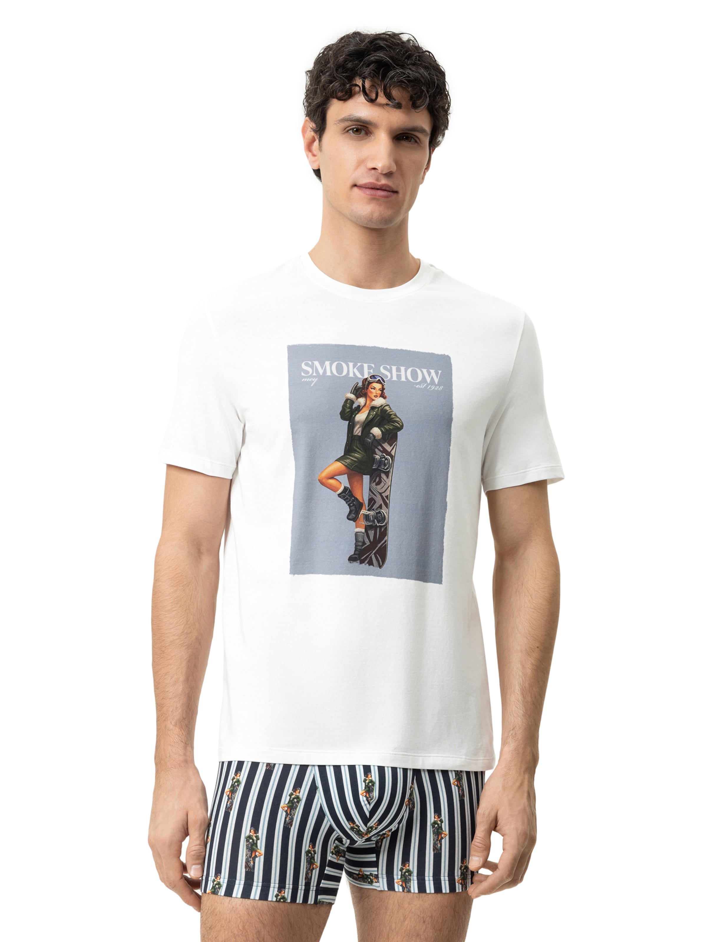 Mey Shirt ' Serie Smoke Show ' in Wit: voorkant