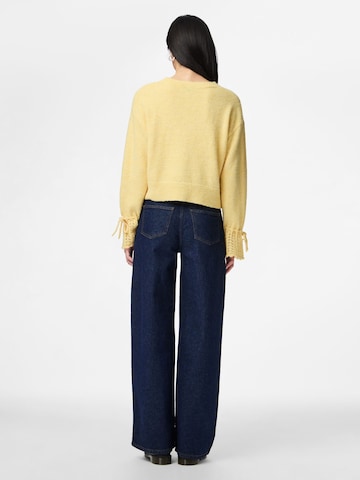 PIECES Cardigan 'PCSmilla' i gul