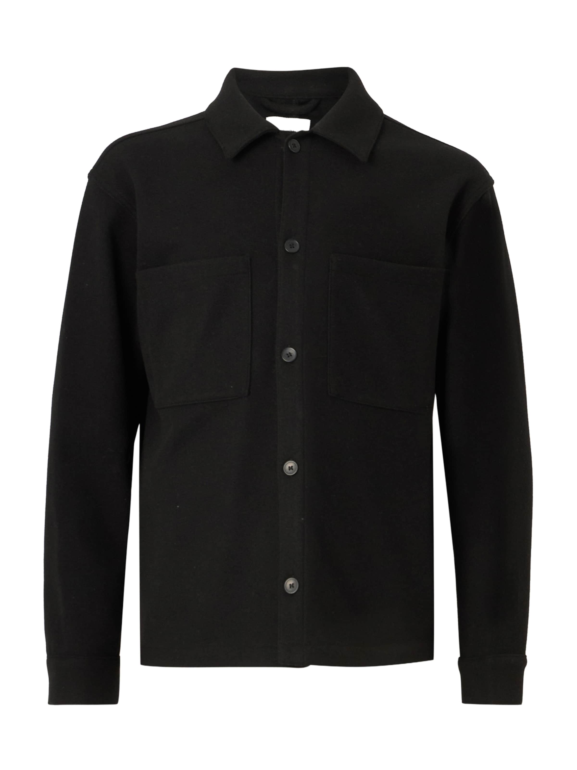 Comfort Fit Cămașă &#x27;JJJERRY&#x27; de la JACK &amp; JONES pe negru: față