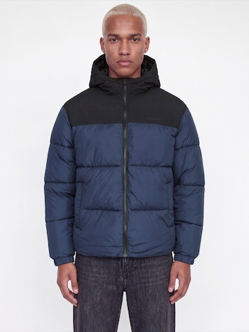JACK & JONES Zimska jakna 'JJRAZE' | modra barva: sprednja stran