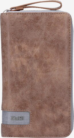 ZWEI Wallet in Brown: front