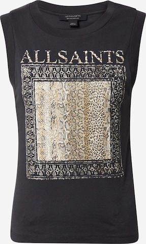 AllSaints Топ 'Dyna' в черно: отпред