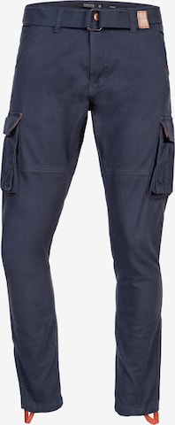 INDICODE JEANS Regular Cargo Pants 'Mathen' in Blue: front