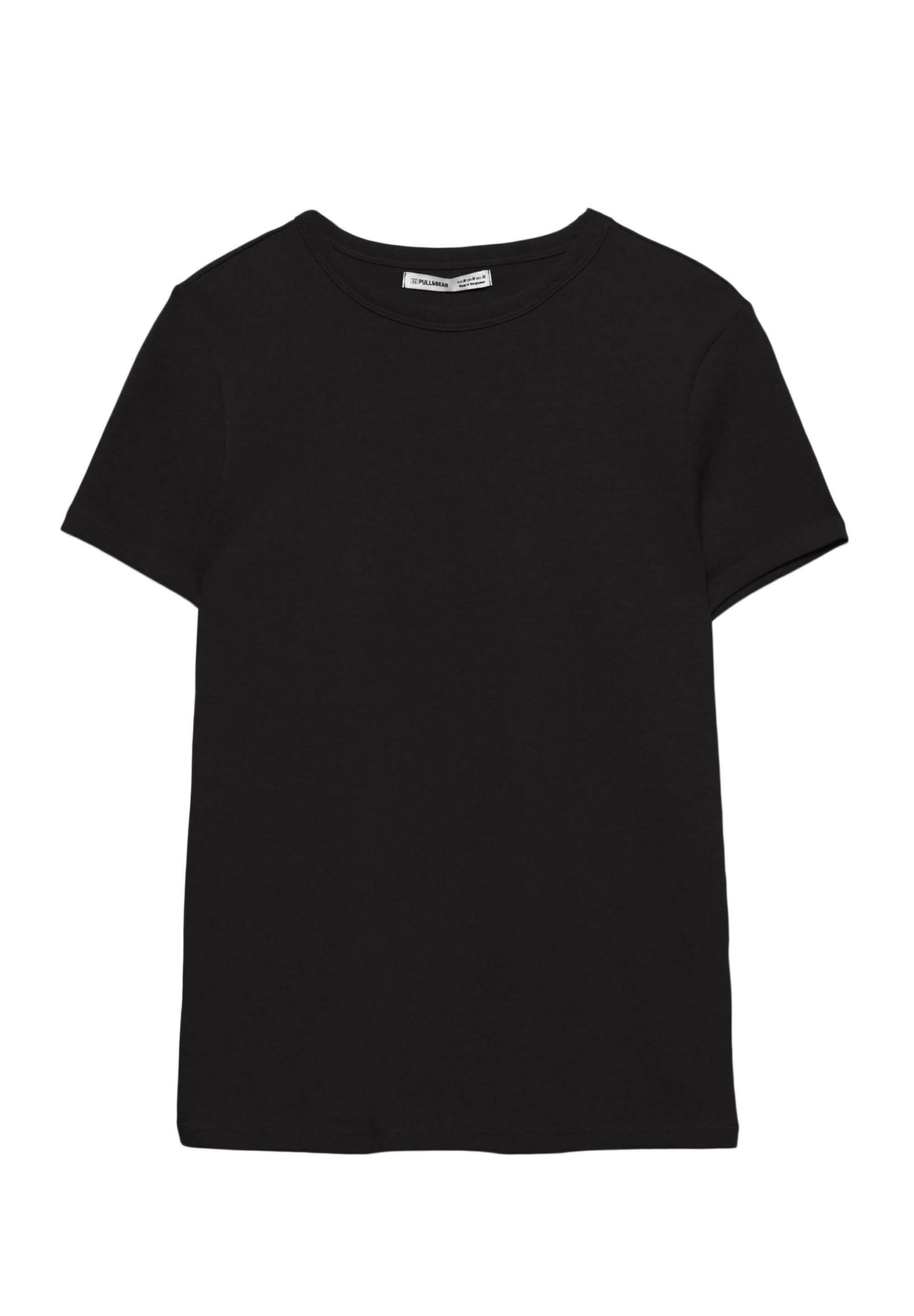 Tricou de la Pull&Bear pe negru: față